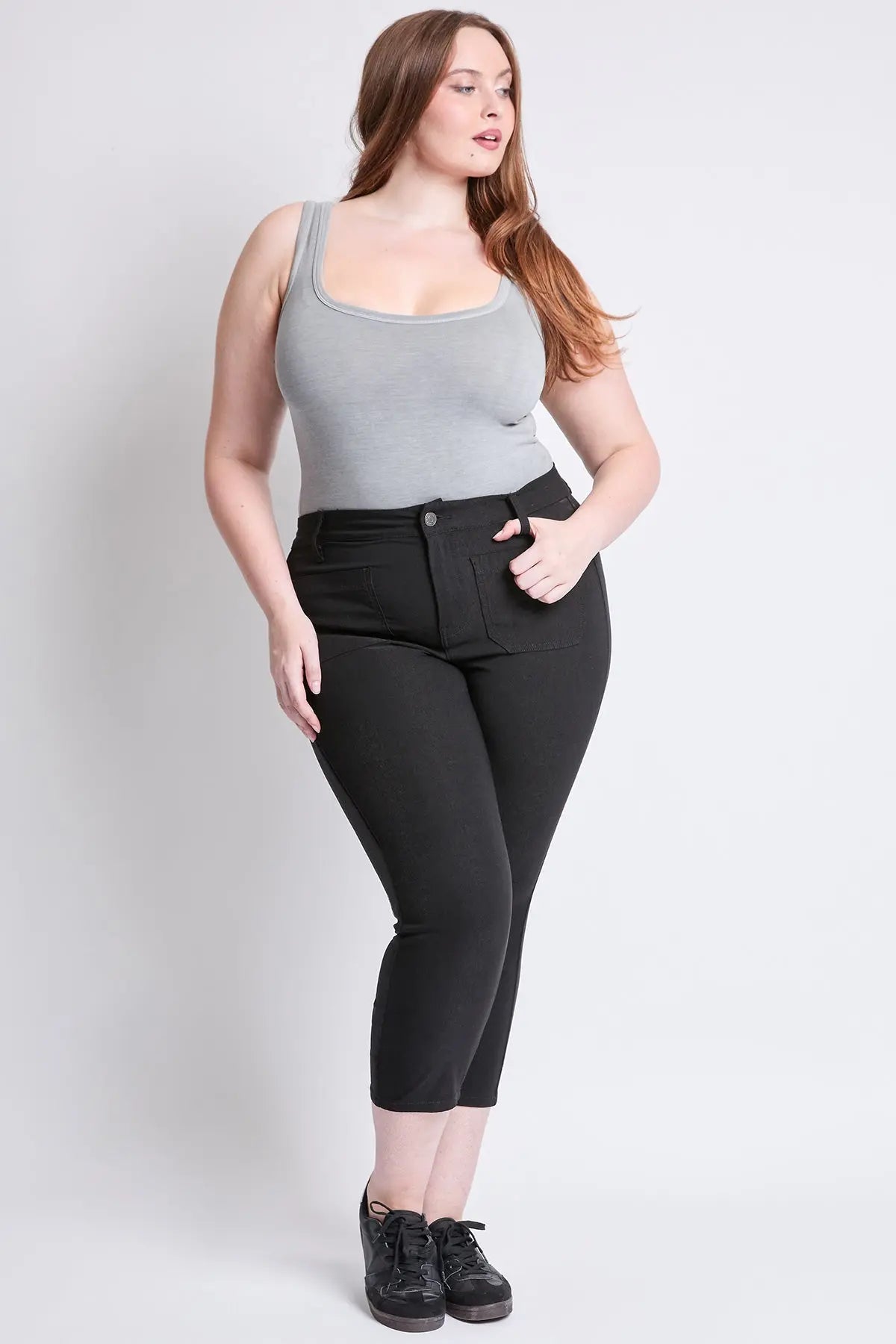 Women's Plus Hyperstretch Crop Straight  Pants YMI JEANS