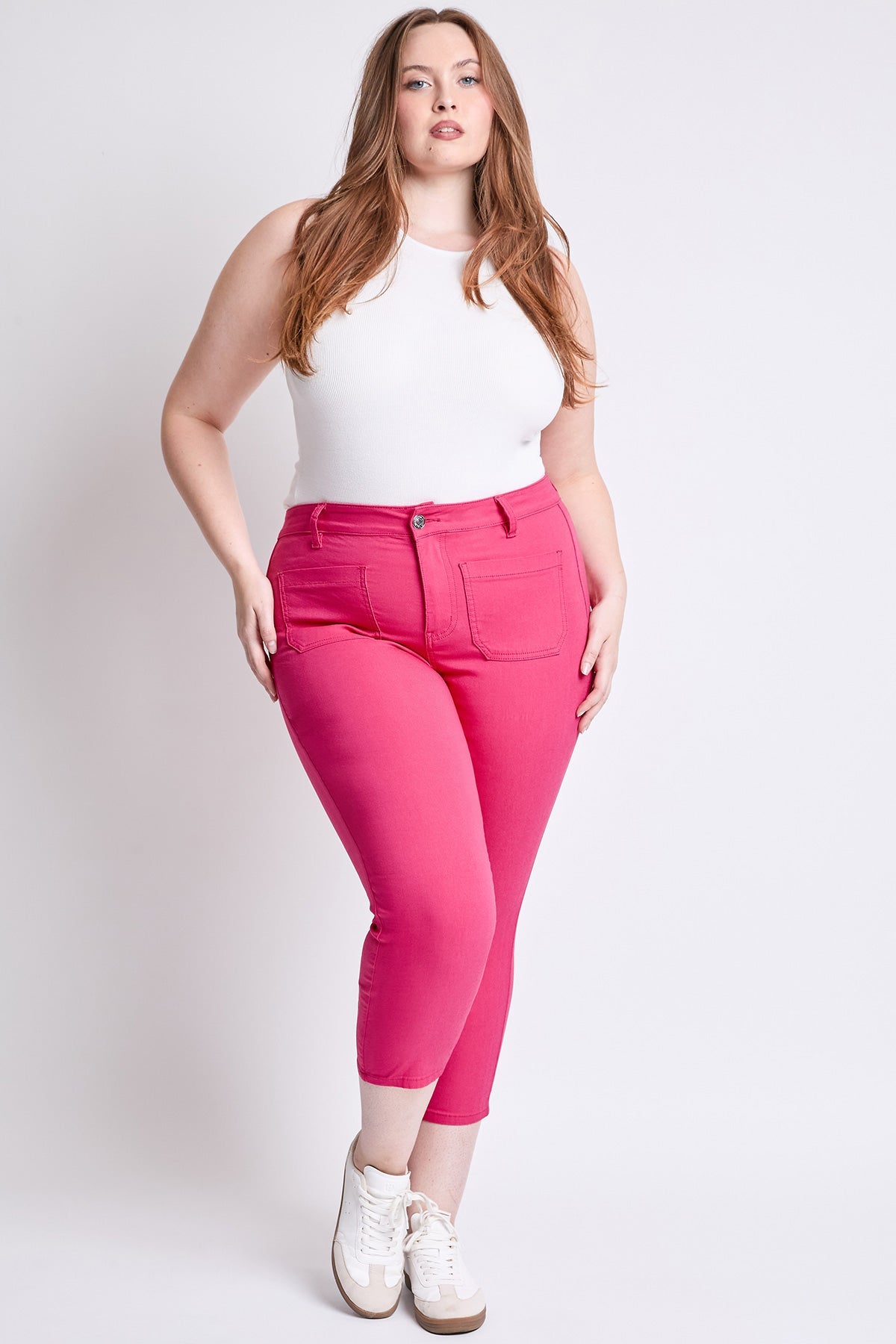 Women's Plus Hyperstretch Crop Straight  Pants YMI JEANS