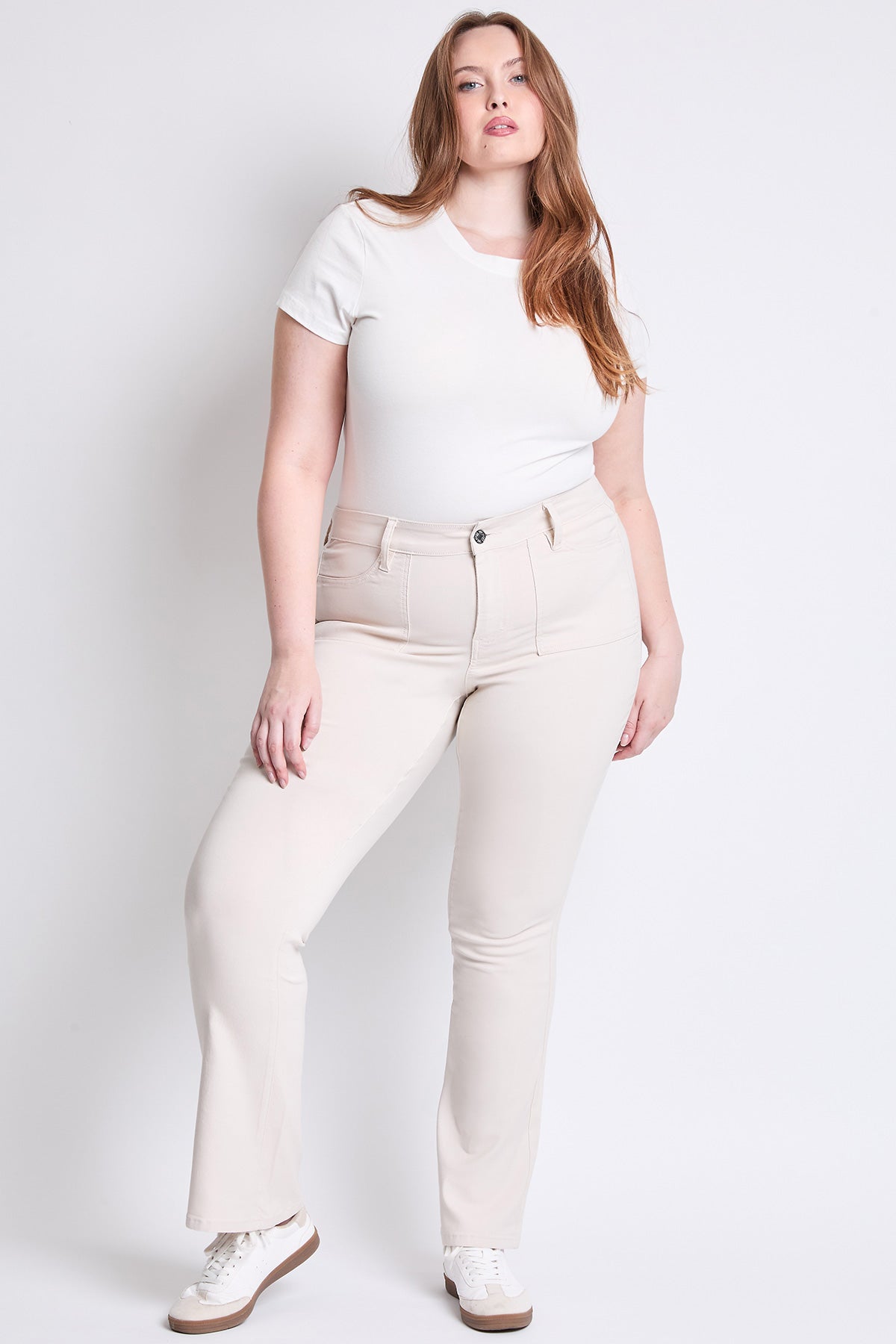 Women's Plus Hyperstretch Bootcut Pants YMI JEANS