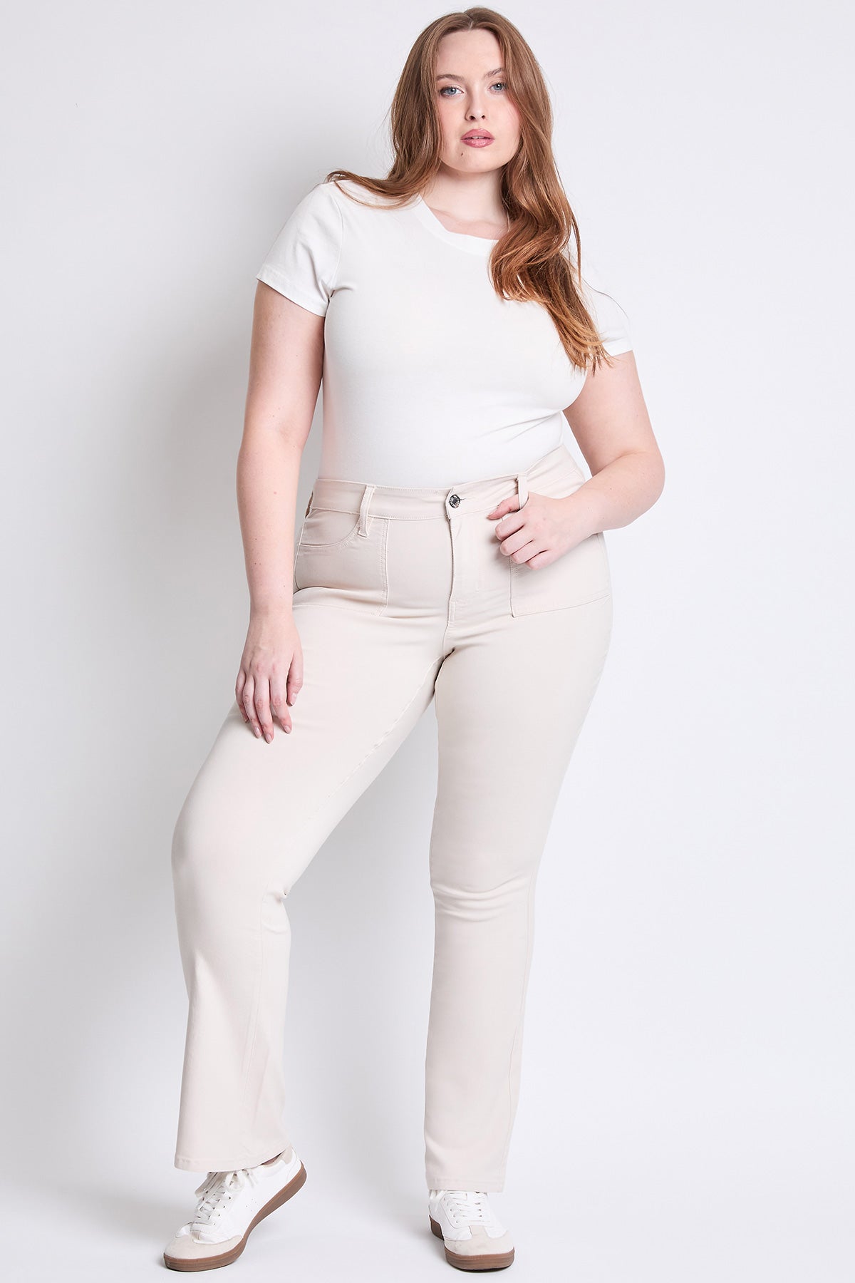 Women's Plus Hyperstretch Bootcut Pants YMI JEANS