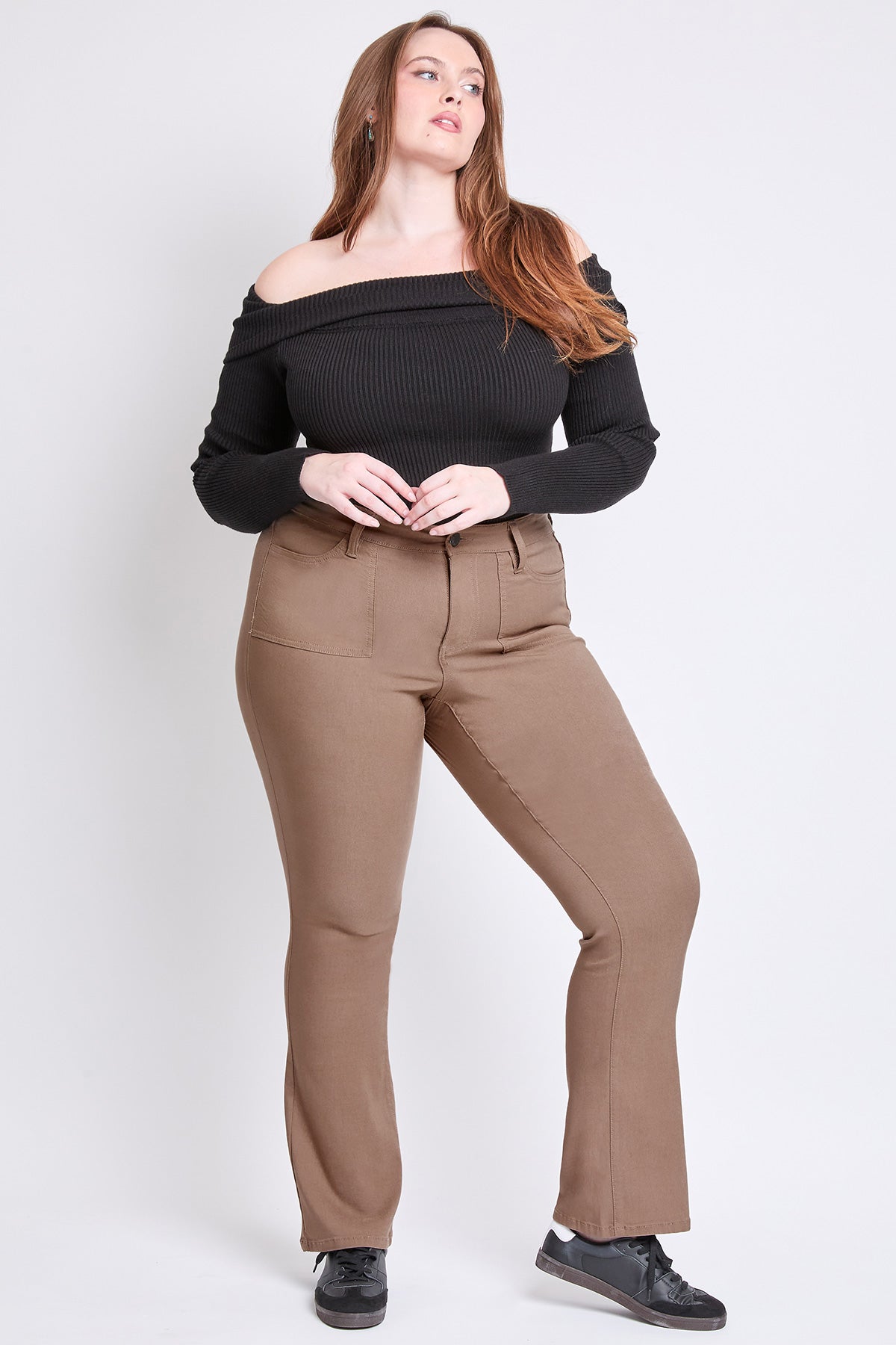 Women's Plus Hyperstretch Bootcut Pants YMI JEANS