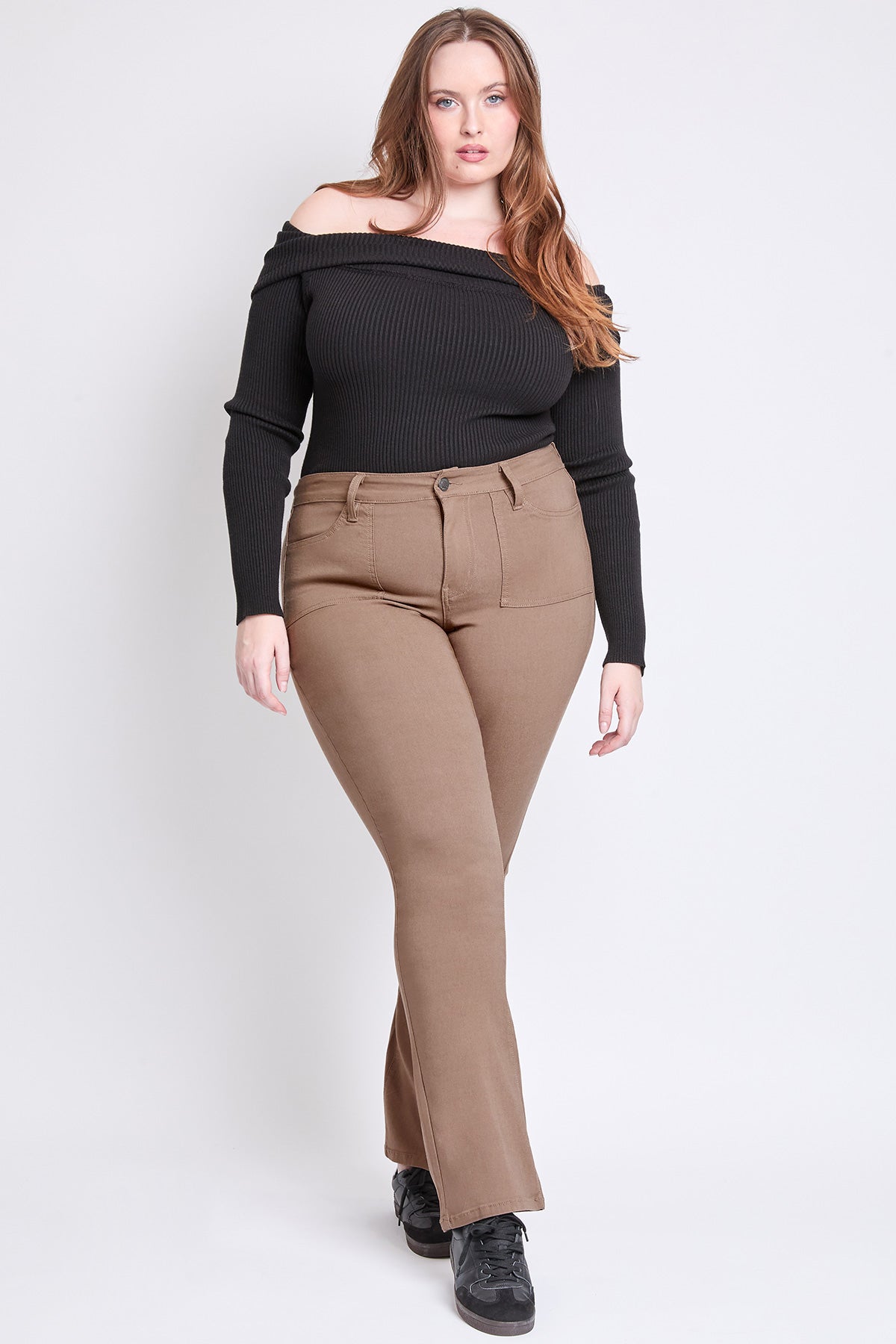 Women's Plus Hyperstretch Bootcut Pants YMI JEANS