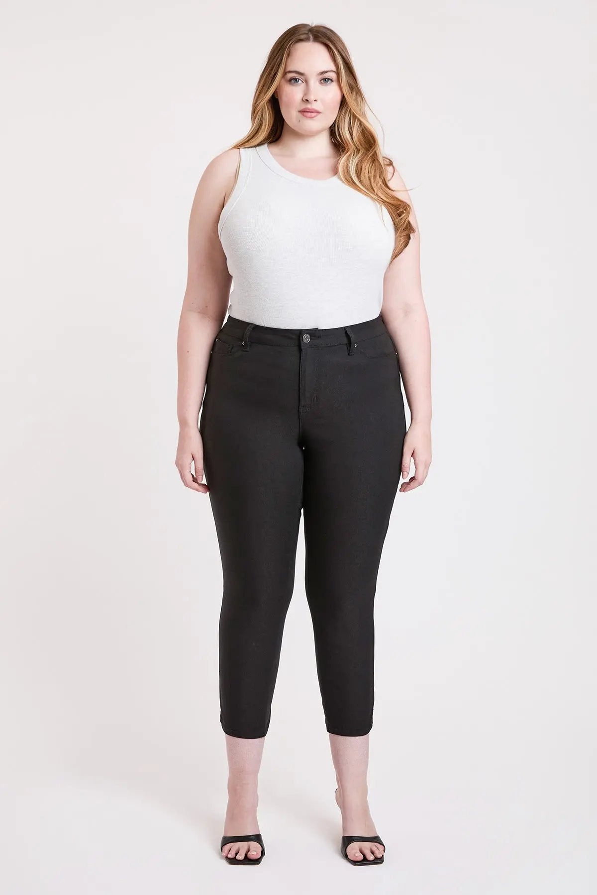 Women's Plus High Rise Hyperstretch Cropped Straight Pants - Love Salve