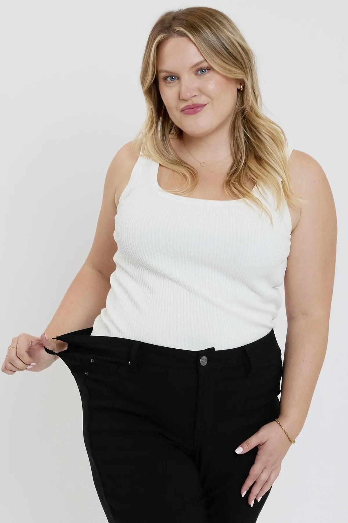 Women's Plus High Rise Hyperstretch Cropped Straight Pants - Love Salve