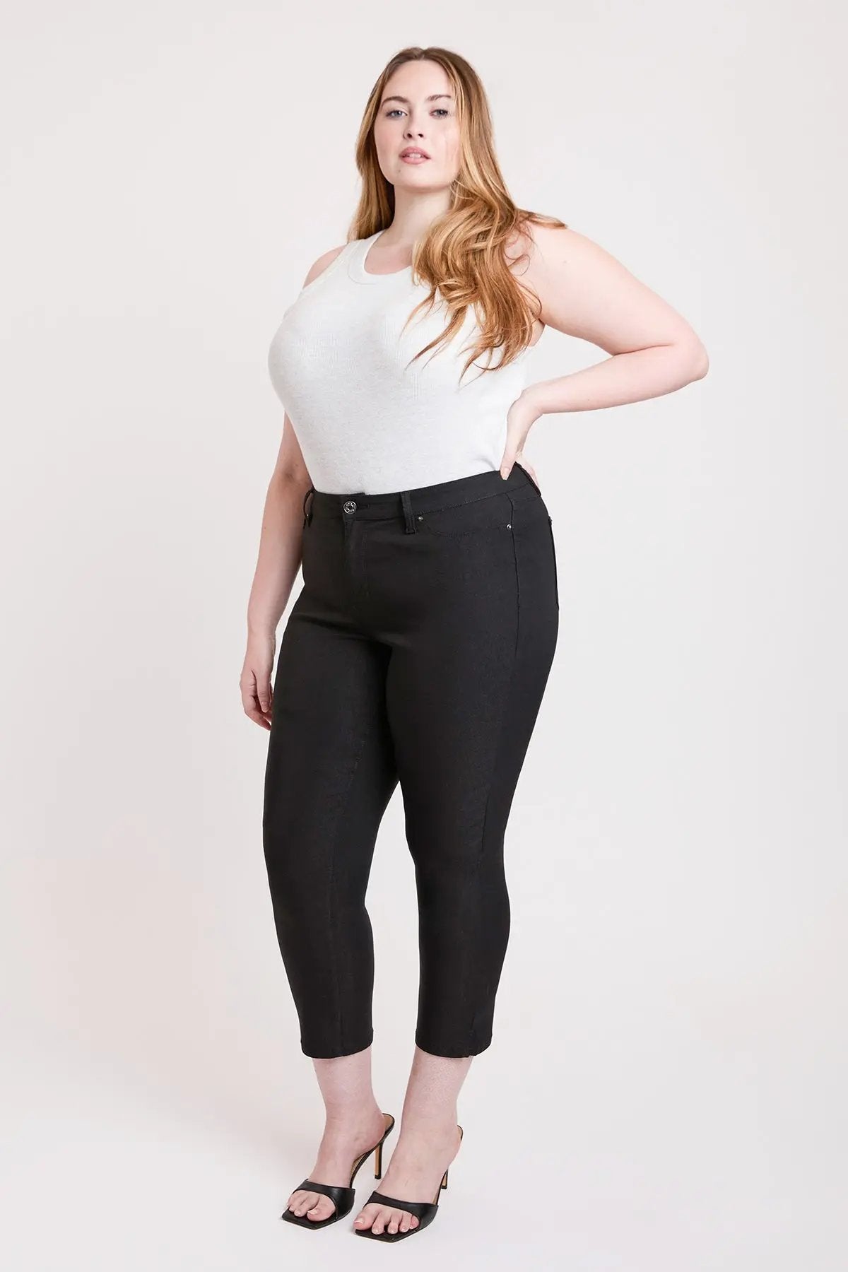 Women's Plus High Rise Hyperstretch Cropped Straight Pants - Love Salve