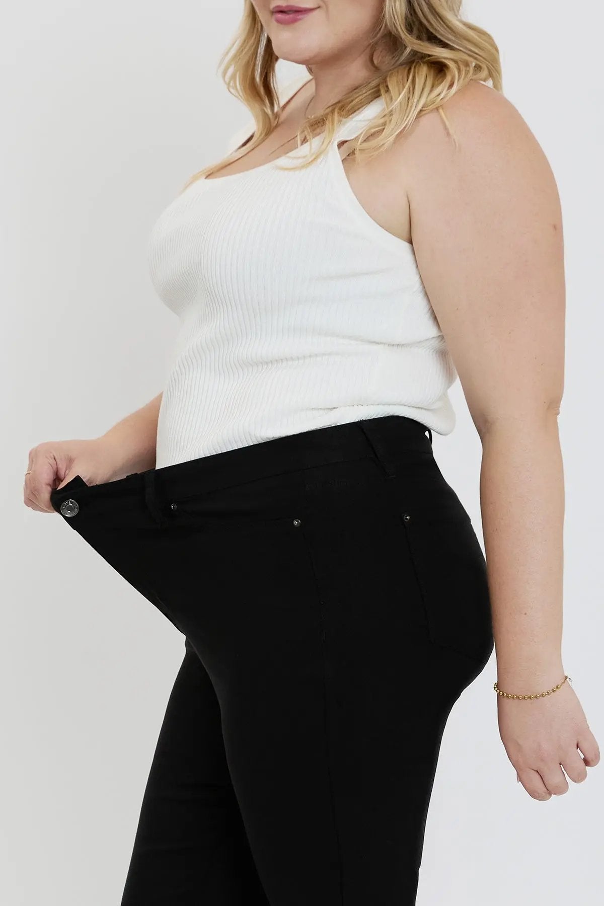 Women's Plus High Rise Hyperstretch Cropped Straight Pants - Love Salve