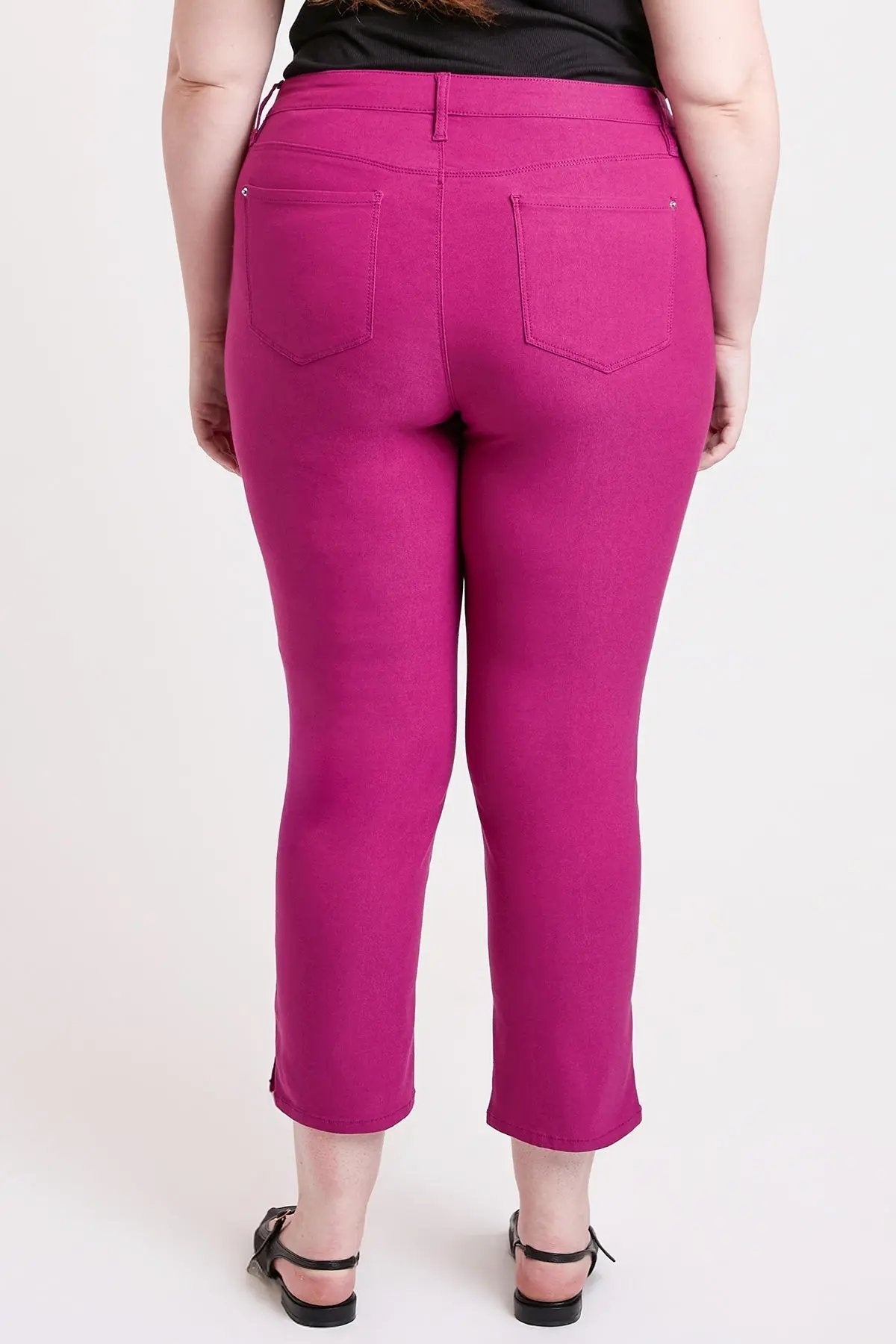 Women's Plus High Rise Hyperstretch Cropped Straight Pants YMI JEANS