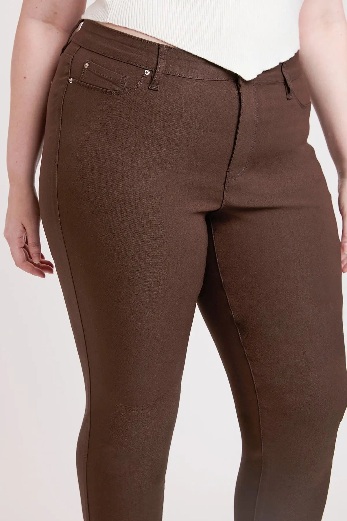 Women's Plus High Rise Hyperstretch Cropped Straight Pants - Love Salve