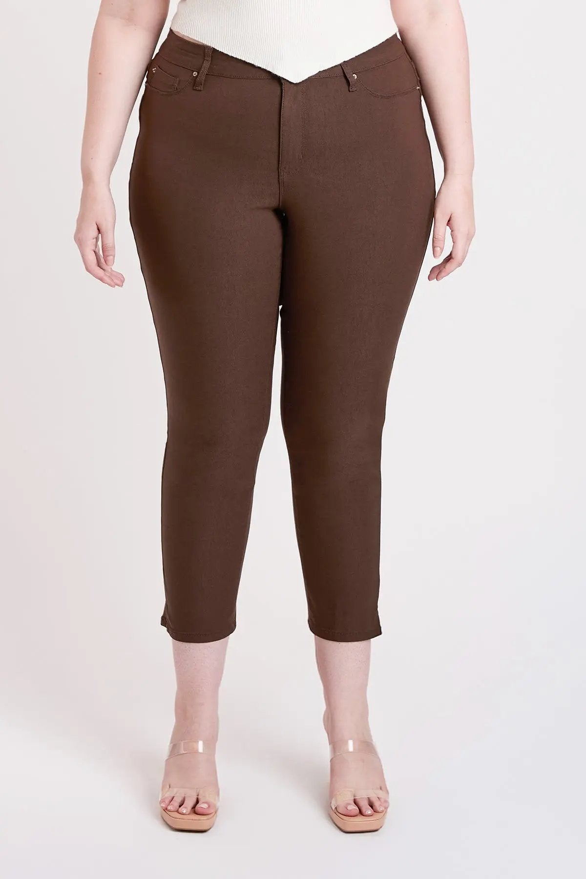 Women's Plus High Rise Hyperstretch Cropped Straight Pants - Love Salve