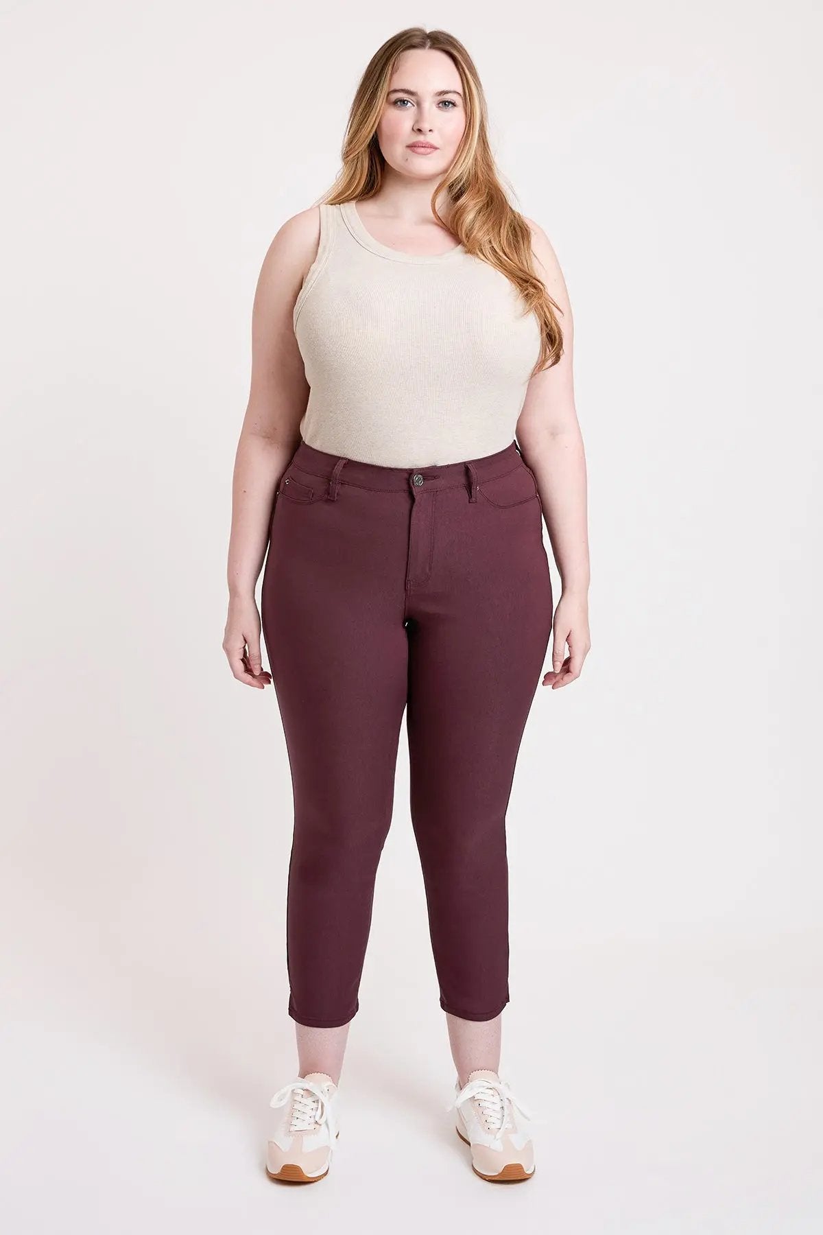 Women's Plus High Rise Hyperstretch Cropped Straight Pants - Love Salve