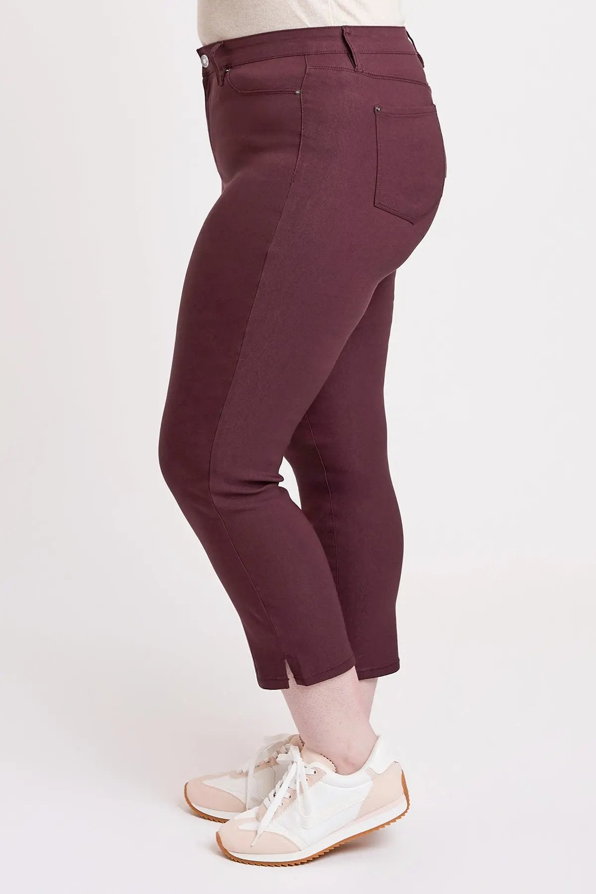 Women's Plus High Rise Hyperstretch Cropped Straight Pants - Love Salve