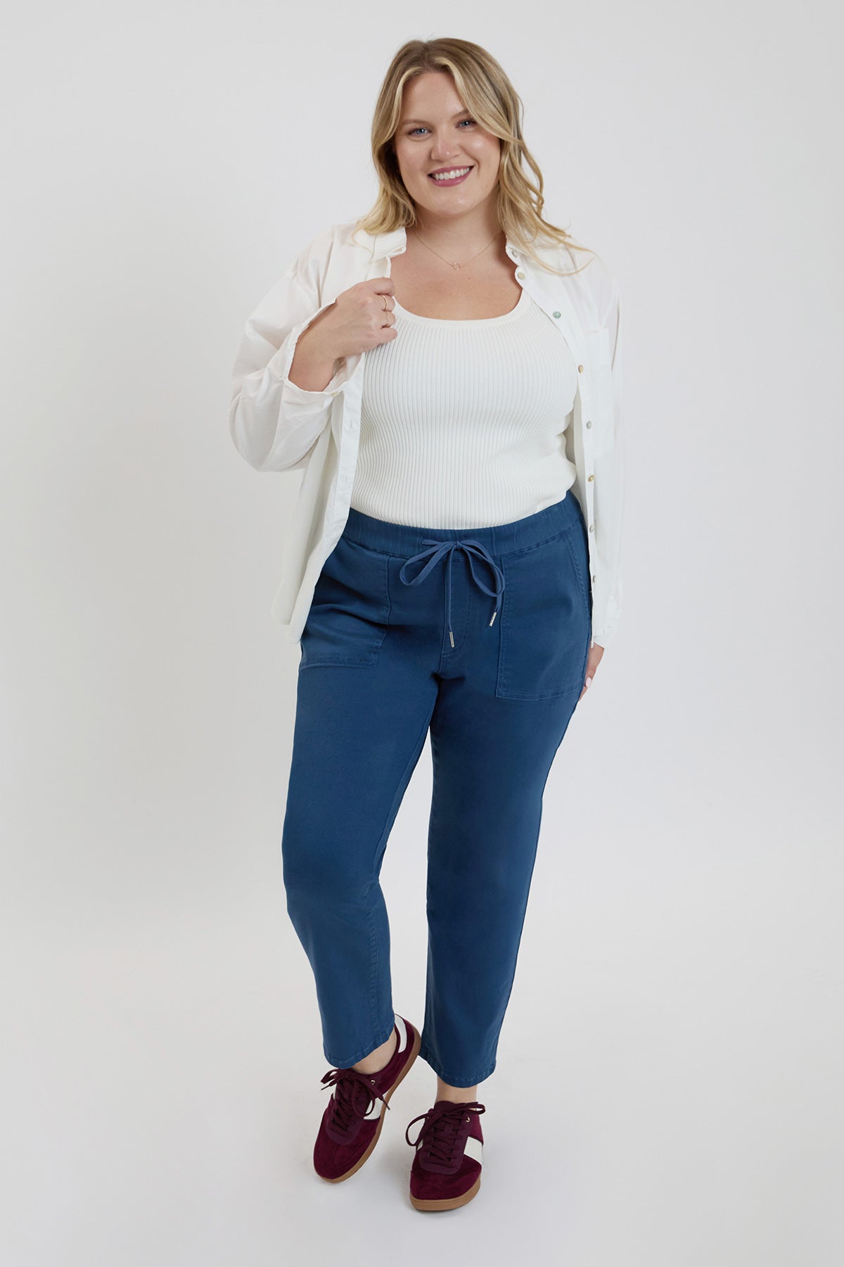 Women's Plus High Rise Pull On Straight  Jogger YMI JEANS