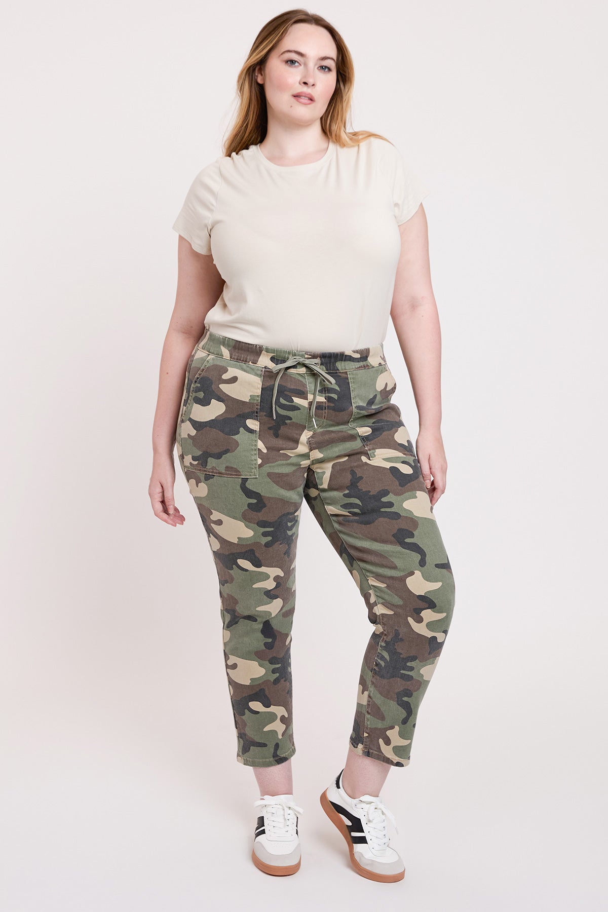 Women's Plus High Rise Pull On Straight  Jogger YMI JEANS