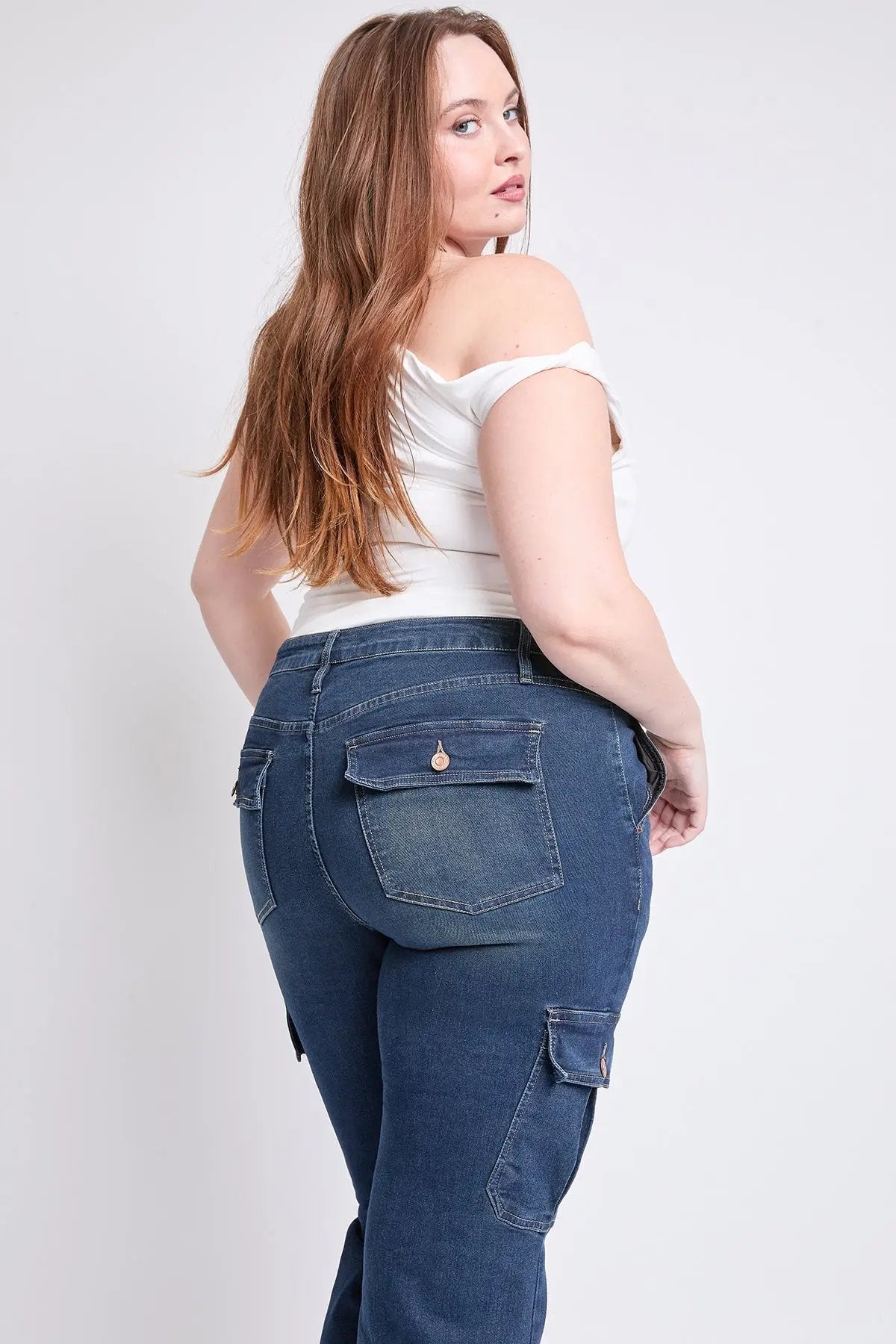 Women's Plus Low Rise Straight  Skater Jeans - Love Salve