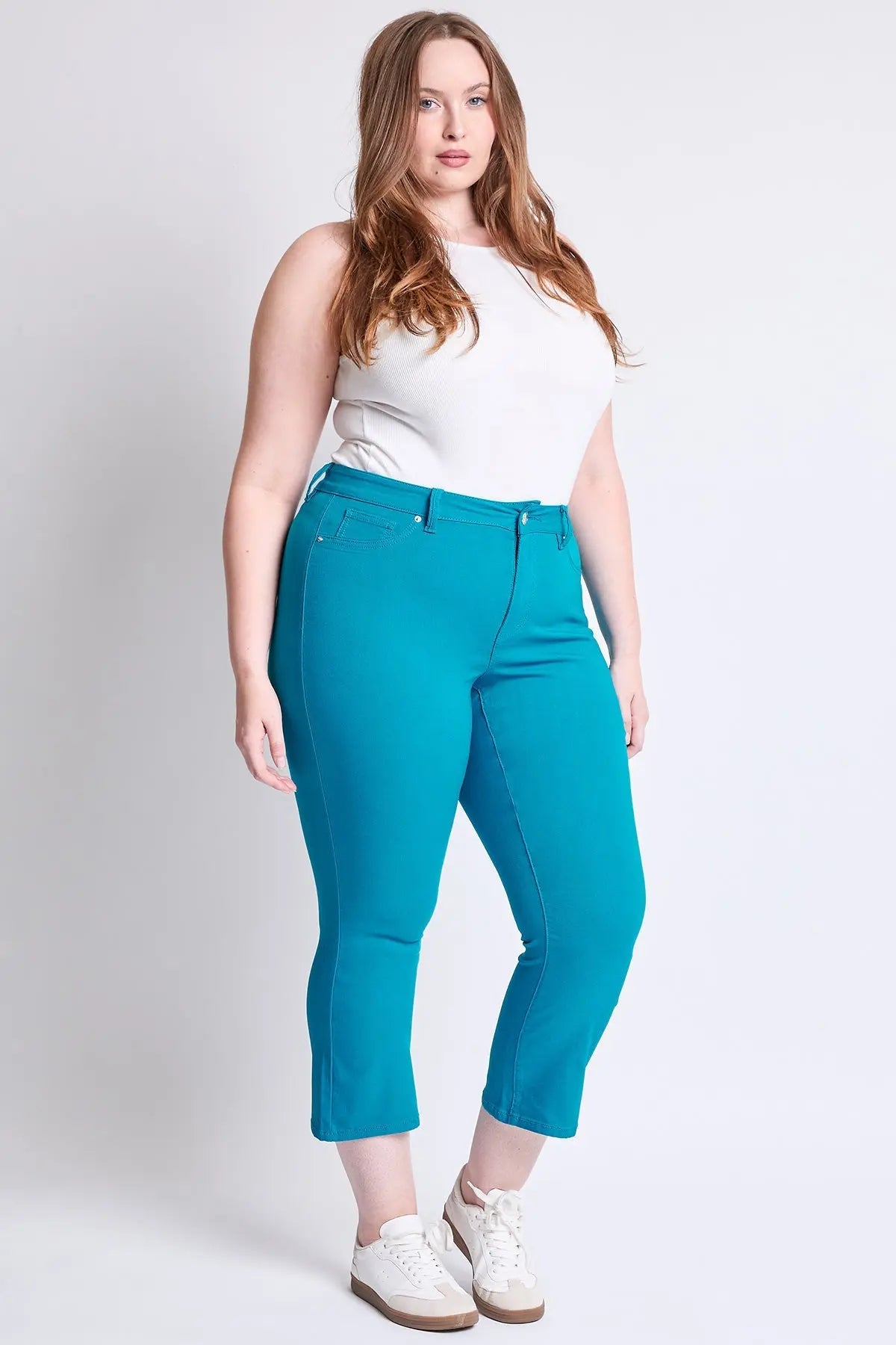 Women's Plus Hyperstretch Cropped Kick Flare Pants YMI JEANS