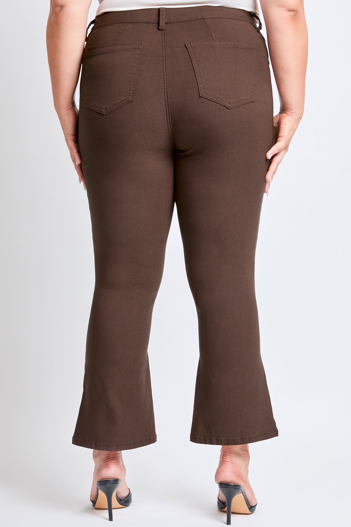 Women's Plus Hyperstretch Cropped Kick Flare Pants YMI JEANS