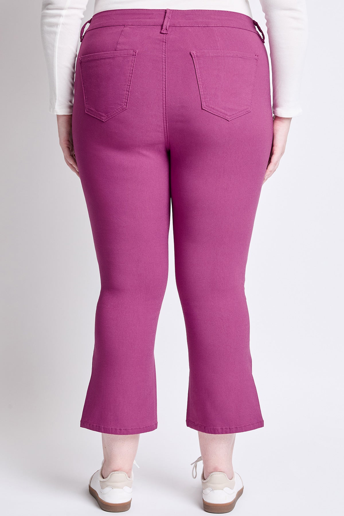 Women's Plus Hyperstretch Cropped Kick Flare Pants YMI JEANS