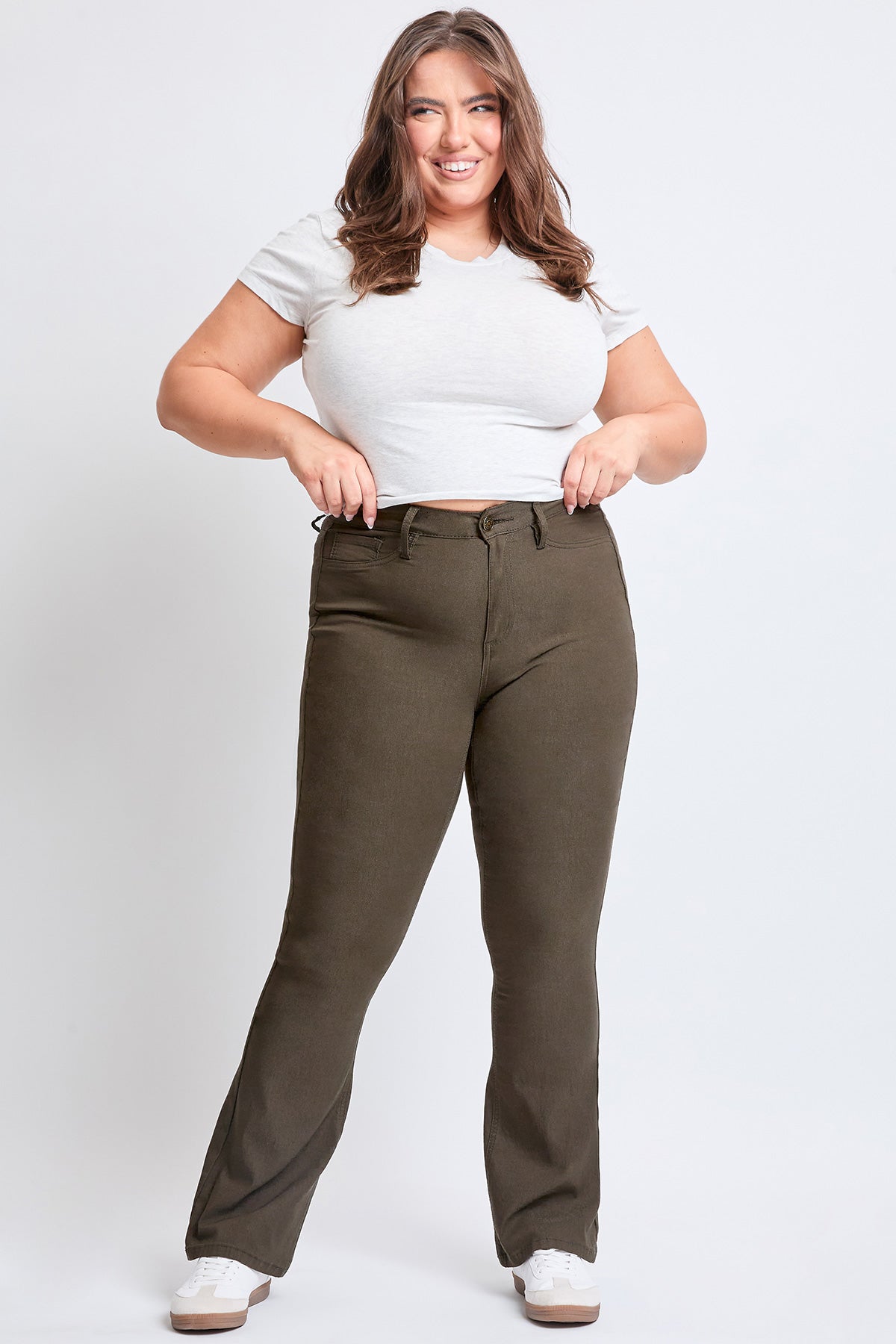 Women's Plus Hyperstretch Flare Pants YMI JEANS