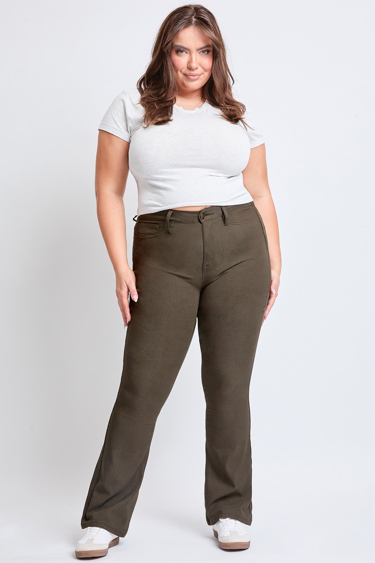 Women's Plus Hyperstretch Flare Pants YMI JEANS