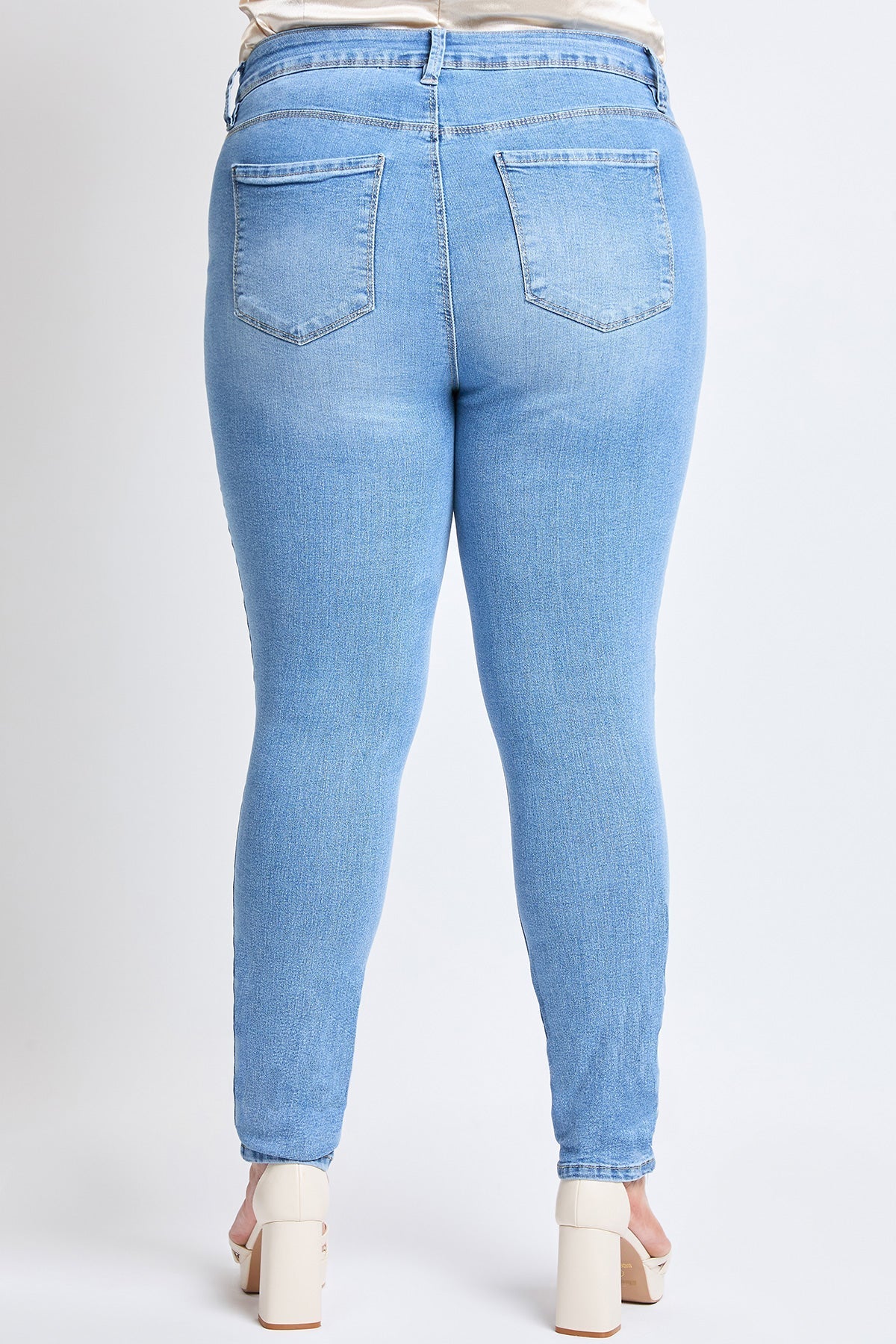 Women's Plus Essential Sustainable Distressed Skinny Jeans YMI JEANS