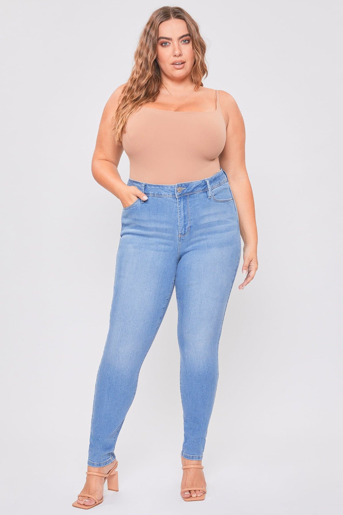 Women's Plus Essential Sustainable Skinny Jeans - Love Salve 