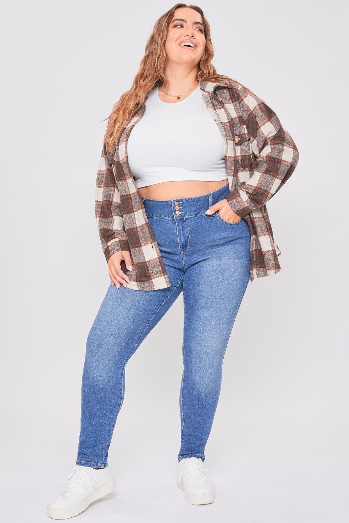 Women's Plus Essential Sustainable Skinny Jeans - Love Salve 