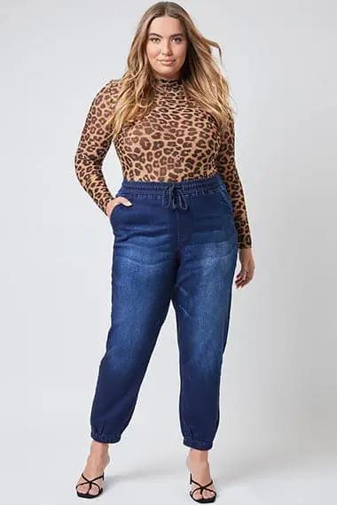 Women's Plus Loungewear Jogger - Love Salve