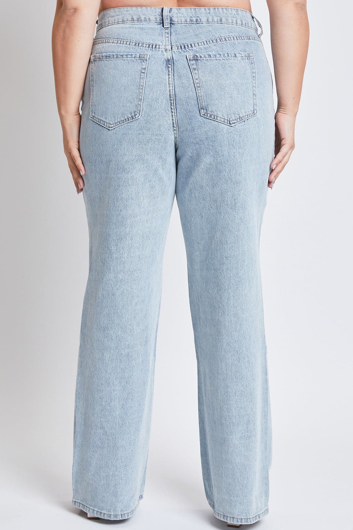 Women's Plus High Rise Relaxed Wide Leg Jeans YMI JEANS