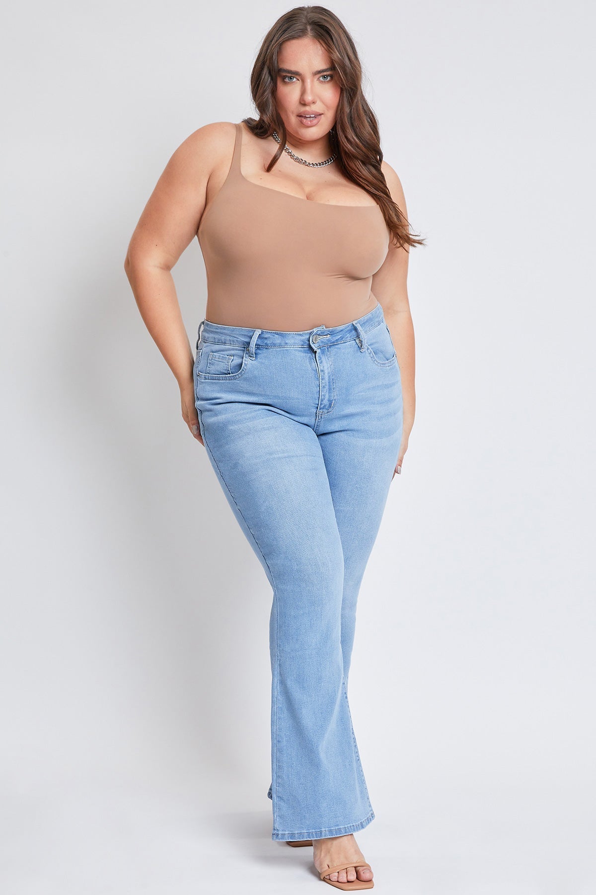 Women's Plus Size Basic Flare Jeans YMI JEANS