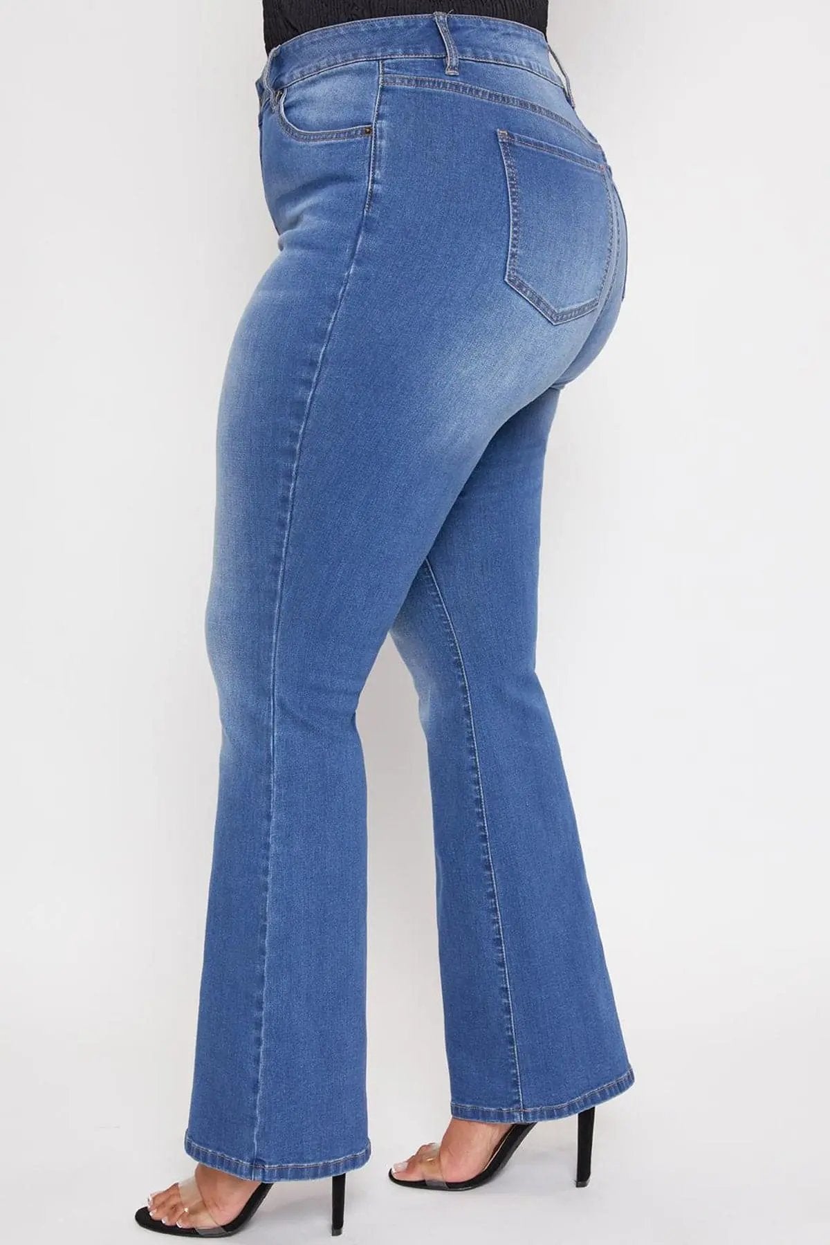 Women's Plus Size Basic Flare Jeans - Love Salve