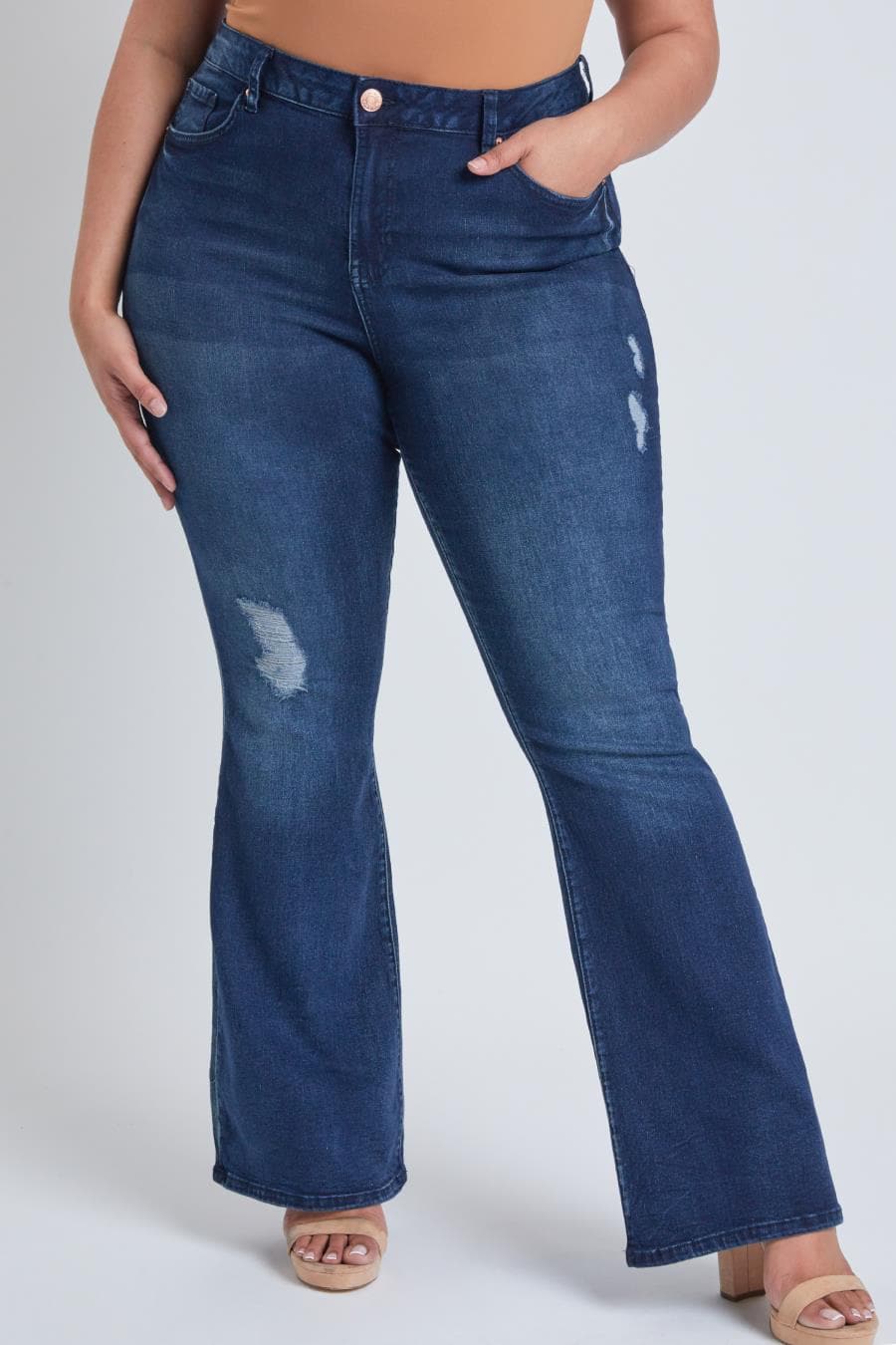 Women's Plus Size Basic Flare Jeans YMI JEANS
