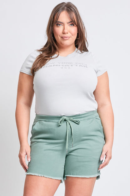 YMI JEANS: Plus Size Frayed Shorts