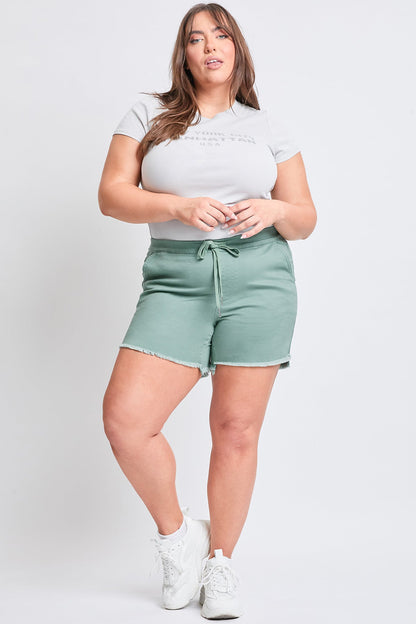 YMI JEANS: Plus Size Frayed Shorts
