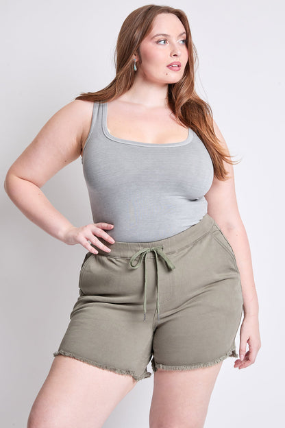 YMI JEANS: Plus Size Frayed Shorts