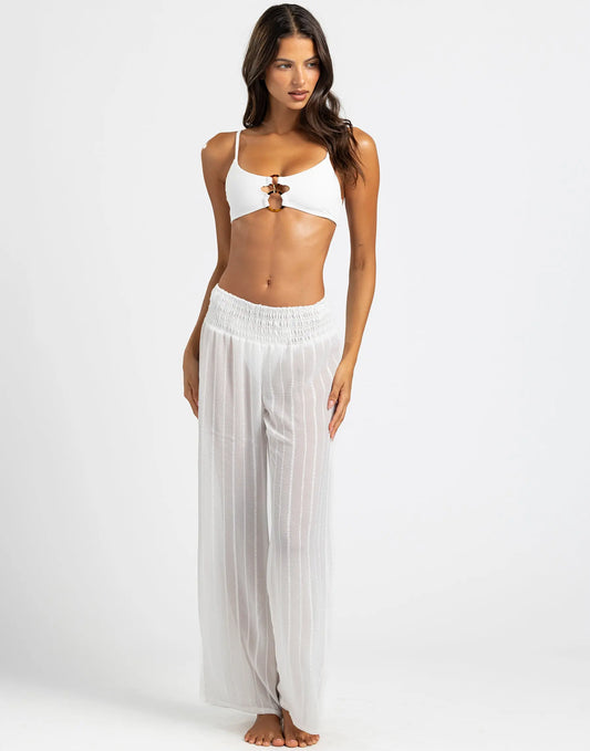 Evelyn Pant - White Beach Bunny Swimwear