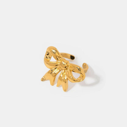 Elegant Gold-Plated Bow Ring - Love Salve 