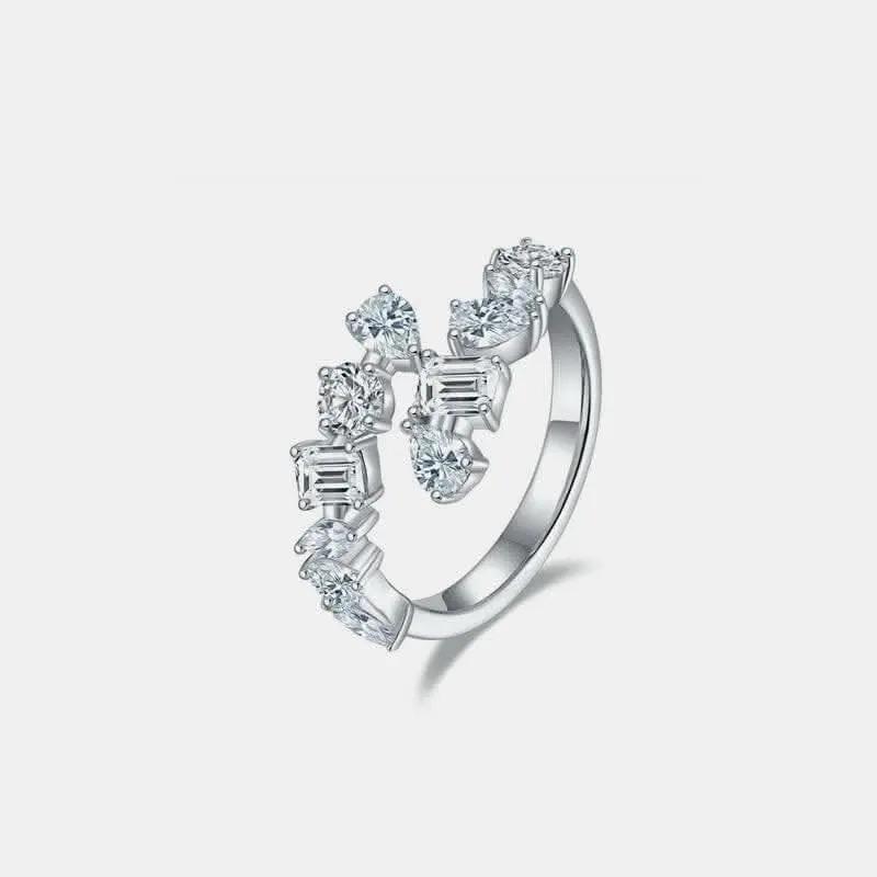 Elegant Moissanite Bypass Ring - Love Salve 