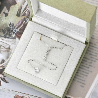 Elegant Moissanite Drop Necklace - Love Salve 