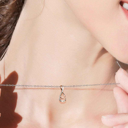 Elegant Moissanite Infinity Pendant - Love Salve 