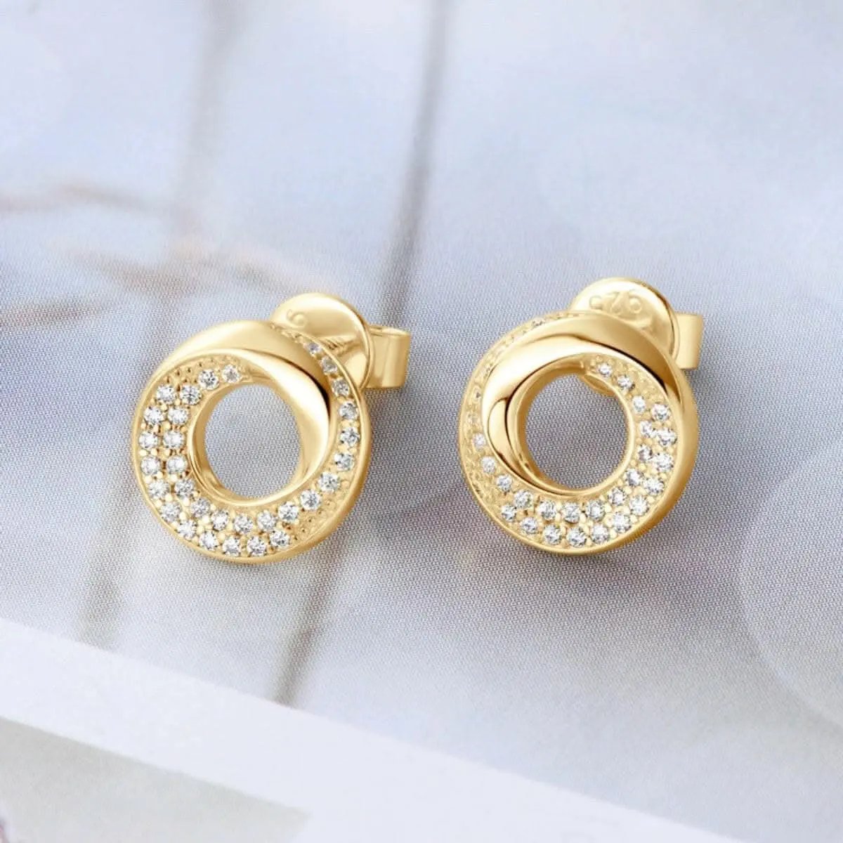 Elegant Moissanite Studs in Silver - Love Salve 