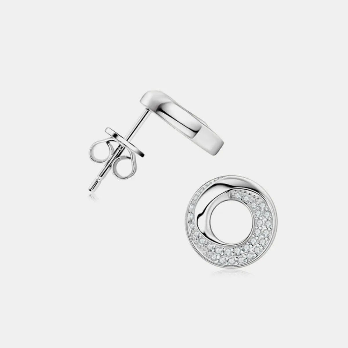 Elegant Moissanite Studs in Silver - Love Salve 