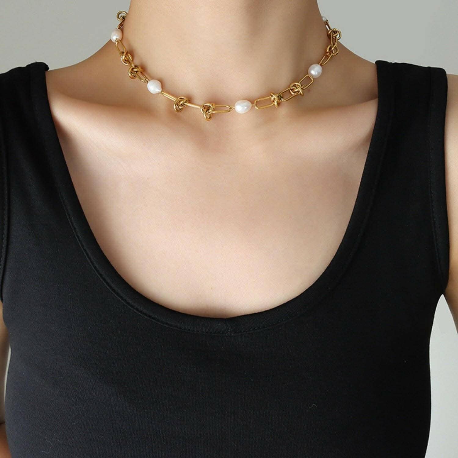 Elegant Pearl Charm Necklace - Love Salve 
