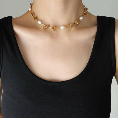 Elegant Pearl Charm Necklace - Love Salve 