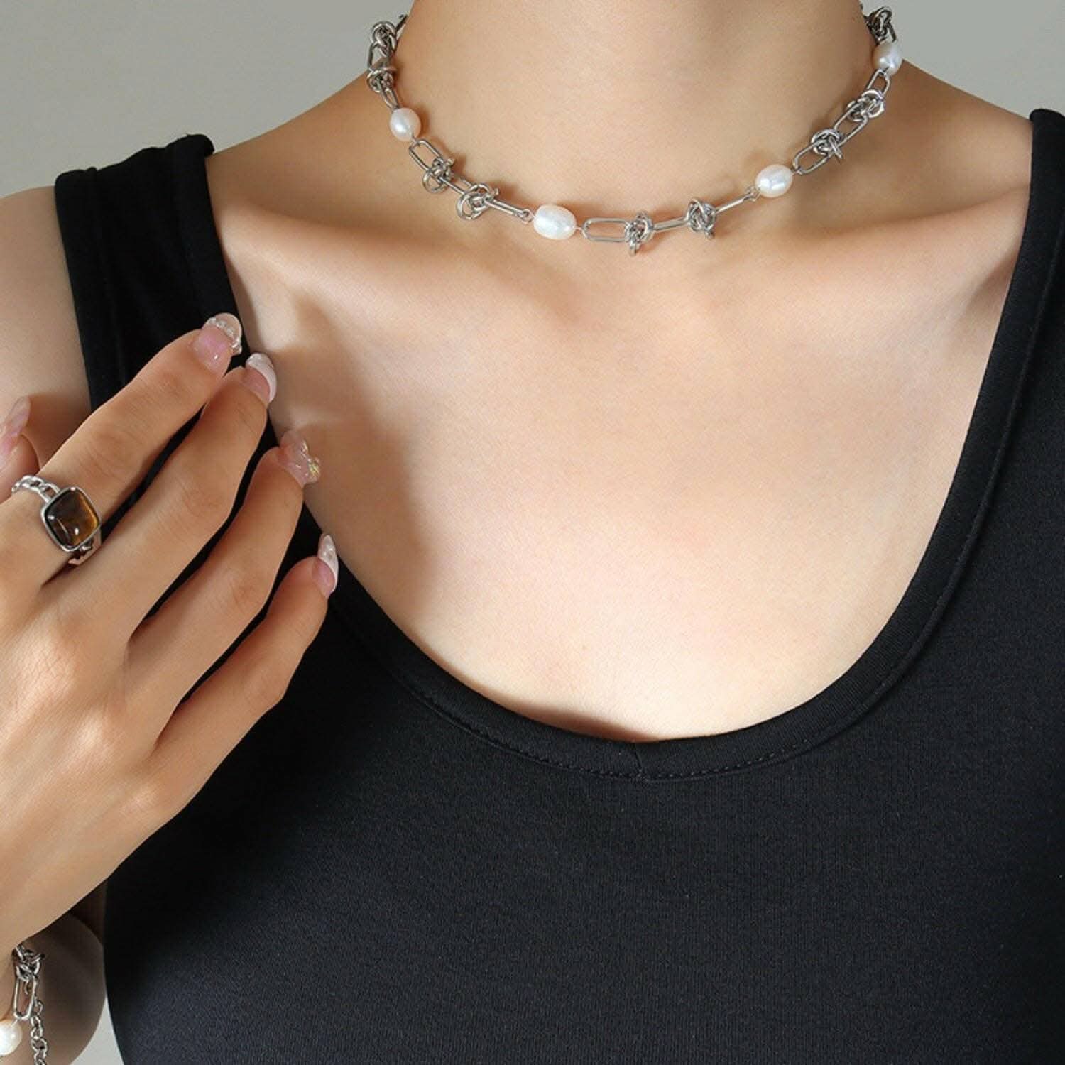 Elegant Pearl Charm Necklace - Love Salve 