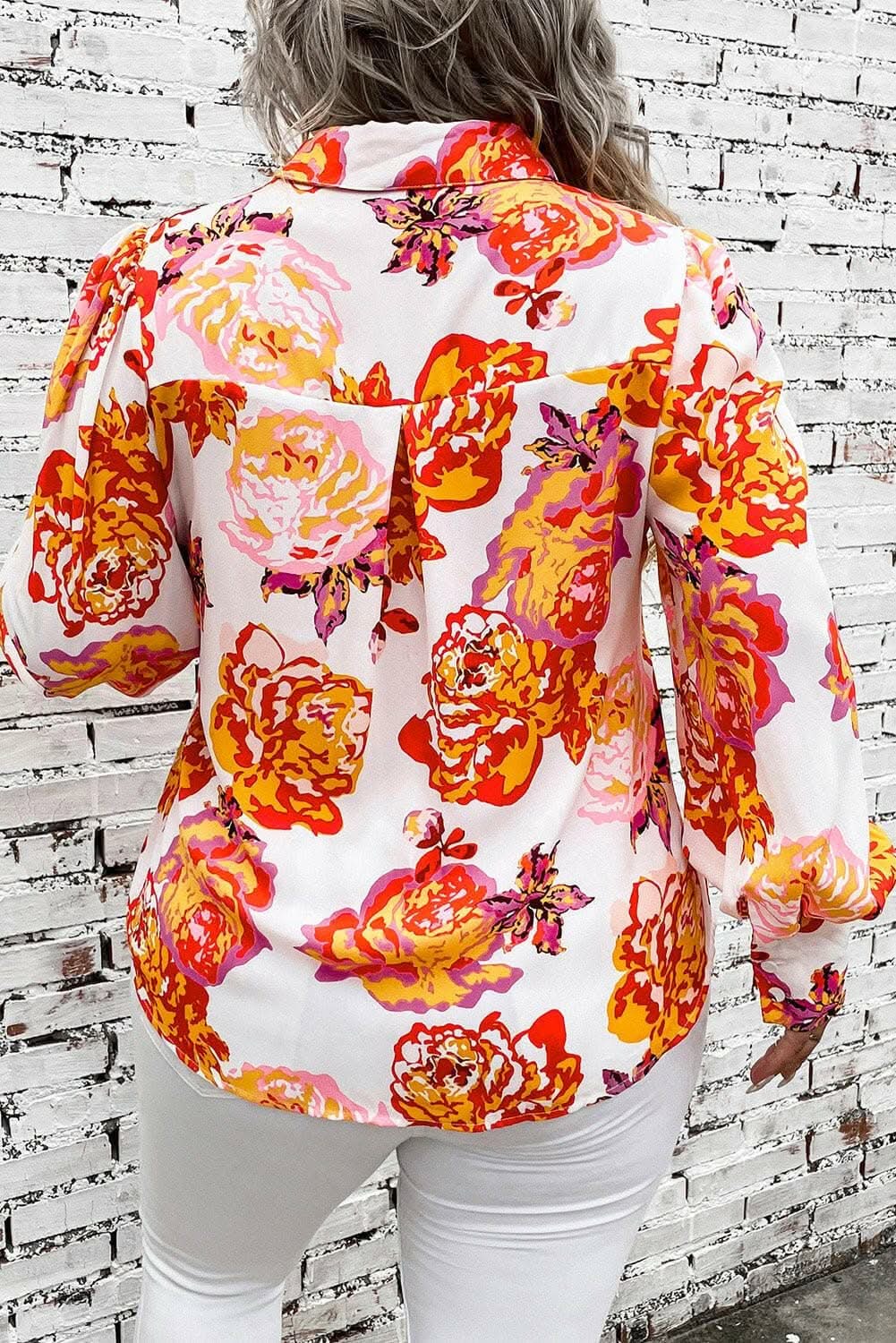 Elegant Printed Plus Size Blouse - Love Salve 