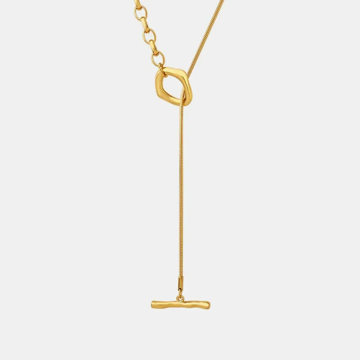 Elegant dual-tone titanium necklace - Love Salve 
