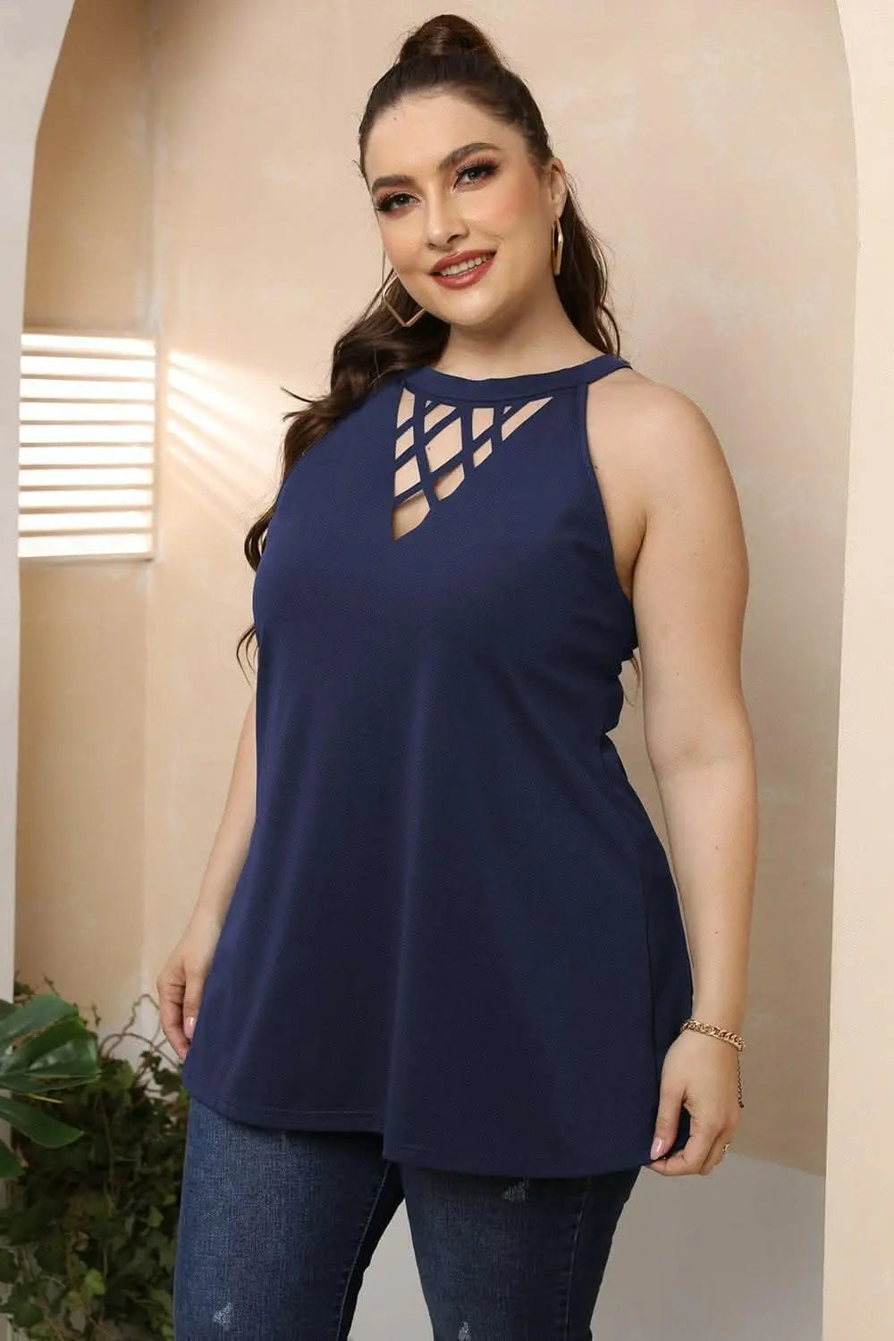 Elegant halter dress with cutouts - Love Salve 