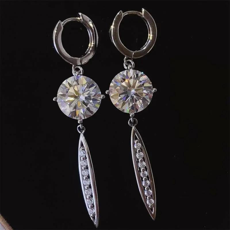 Elegant moissanite earrings 10 ct - Love Salve 