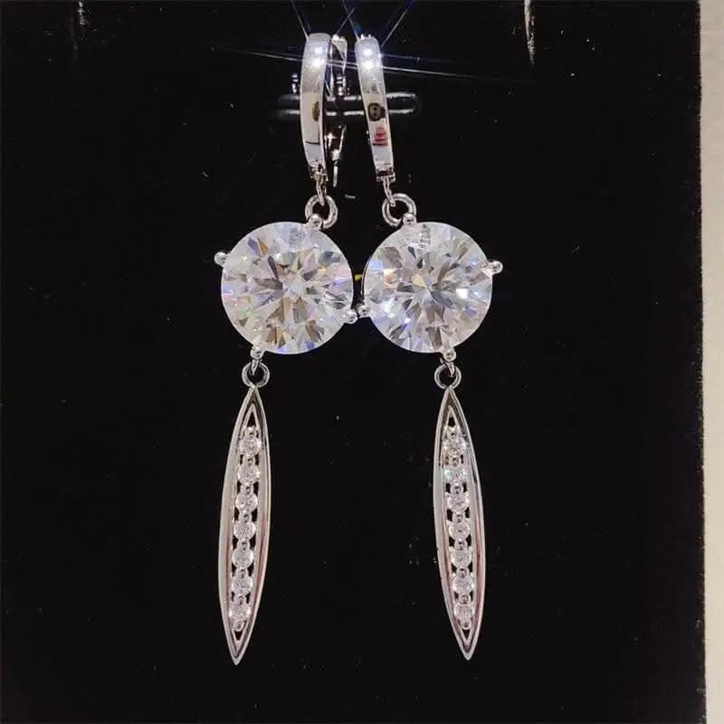 Elegant moissanite earrings 10 ct - Love Salve 