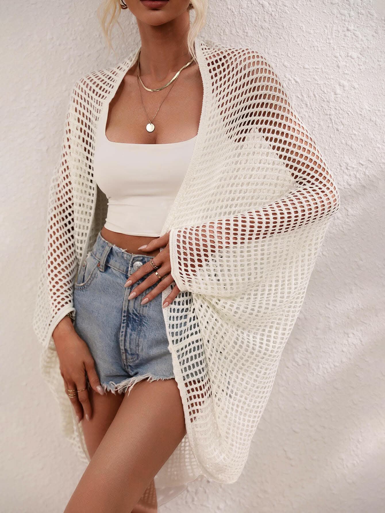 Elegant sheer longline wrap - Love Salve 